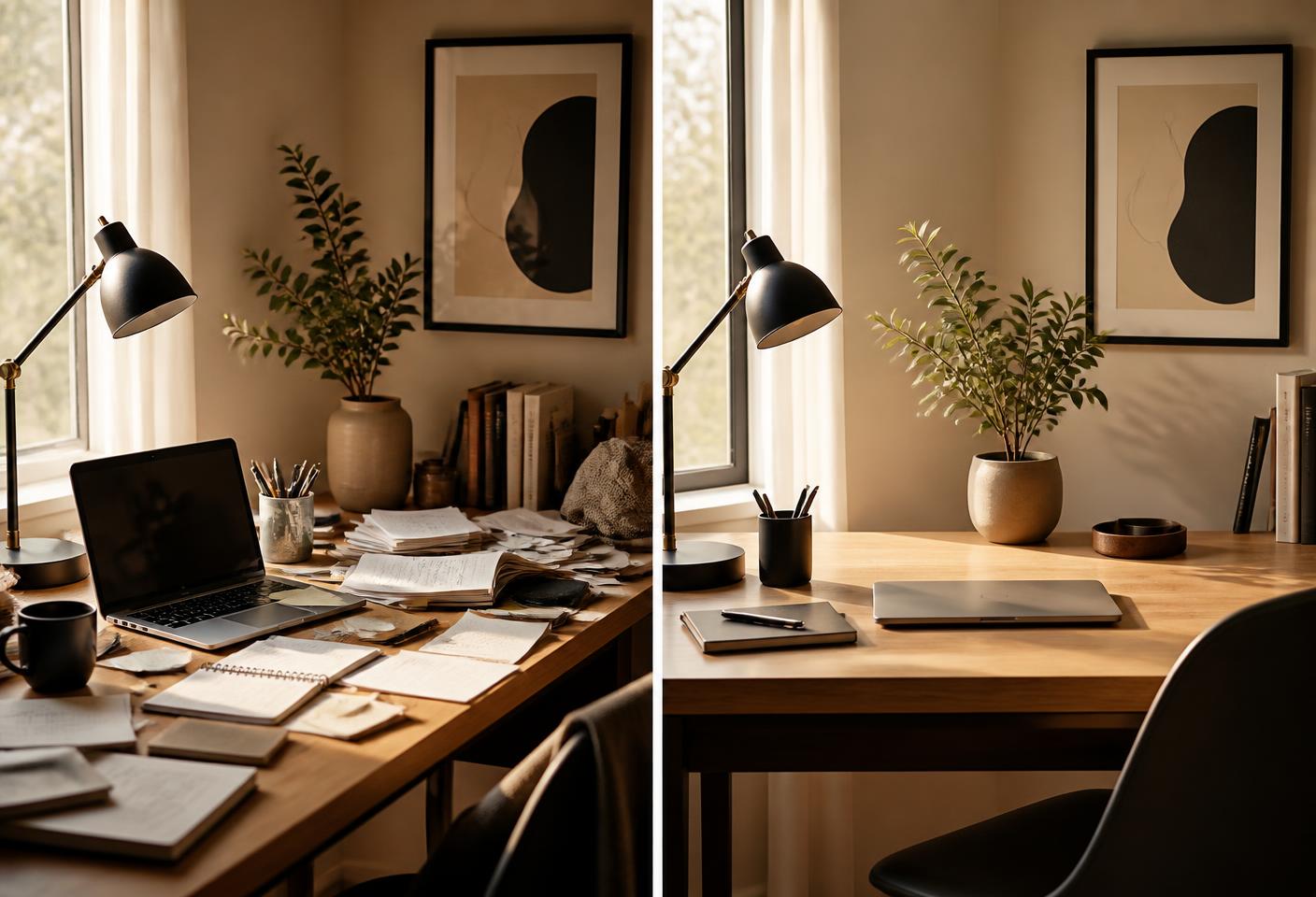 Before and after workspace transformation